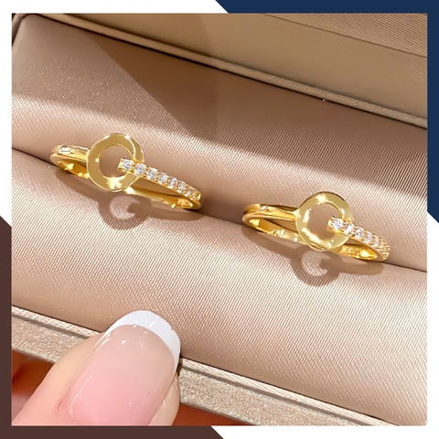 Nhẫn Vàng Tây Nữ 10K NVN341 – Bộ Sưu Tập 4 Mẫu Nhẫn Mảnh Phù Hợp Đeo Layering