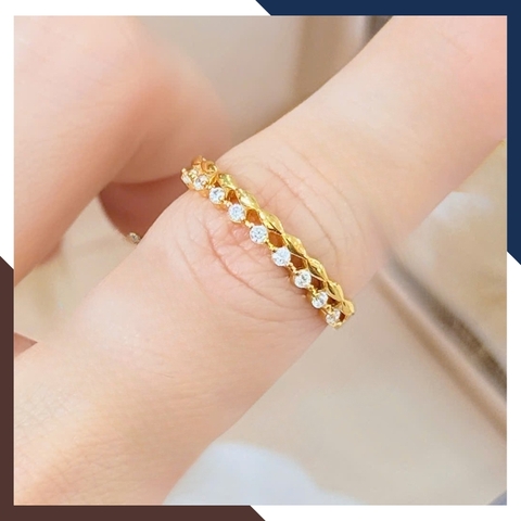 Nhẫn Vàng Tây Nữ 10K NVN346 – BST Nhẫn Mảnh, Layering Đa Phong Cách
