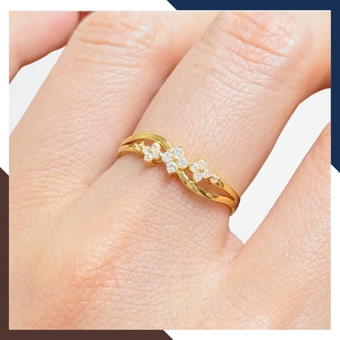 Nhẫn Vàng Tây Nữ 10K NVN357 – BST 4 Mẫu Nhẫn Mỏng Layering Đẹp, Giá Dưới 2 Triệu