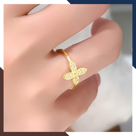 Nhẫn vàng tây nữ 10K NVN373 – Bst 3 mẫu nhẫn mỏng dễ phối layering, giá dưới 2 triệu