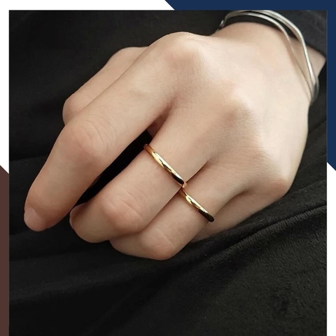 Nhẫn Vàng Tây Nữ Trơn Đủ Size Đeo Ngón Trỏ, Ngón Út, Ngón Cái NVN210 | Vàng 10K