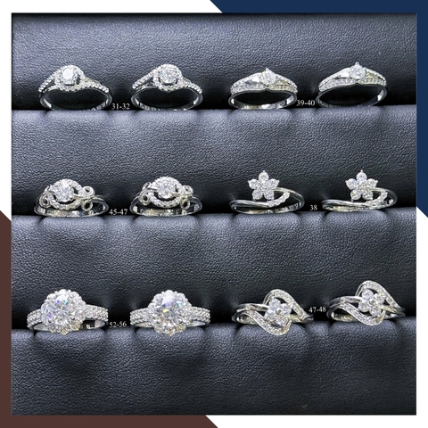 Nhẫn Vàng Trắng Nữ 10k Mã NVN275 – 6 Thiết Kế Thanh Lịch Đốn Tim Mọi Ánh Nhìn