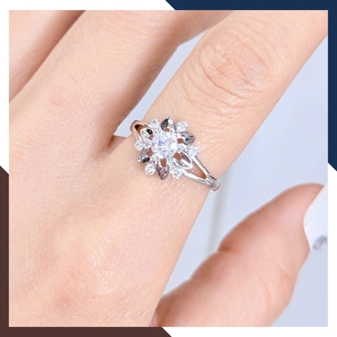 Nhẫn Vàng Trắng Nữ 10k Mẫu Mới 2025 NVN266 – Tinh Tế, Thanh Lịch, Dễ Đeo Hằng Ngày