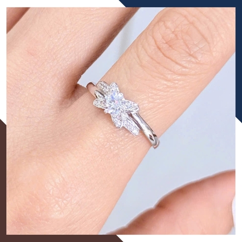 Nhẫn Vàng Trắng Nữ 10k NVN270 – Đẹp Mắt, Tinh Tế, Giá Cực Mềm