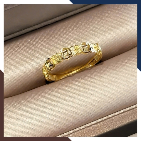 Nhẫn Kim Tiền Vàng 10K Nữ Dáng Gọn NVNU447 – 5 Thiết Kế Dễ Phối Trang Phục