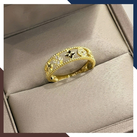 Nhẫn Kim Tiền Vàng 10K Nữ Dáng Gọn NVNU447 – 5 Thiết Kế Dễ Phối Trang Phục