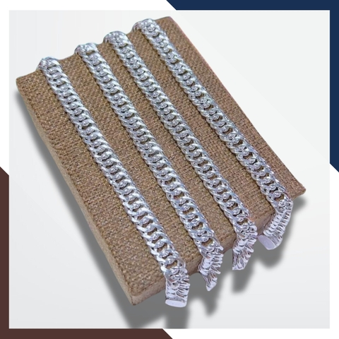 Sét dây chuyền lắc tay bạc nam sợi to 1 cây mã D148L52