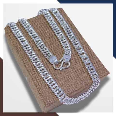 Sét dây chuyền lắc tay bạc nam sợi to 1 cây mã D148L52