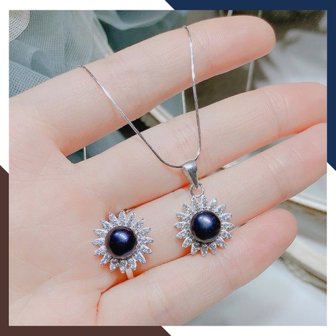 Set Ngọc Trai Bạc 925 Hình Hoa Hướng Dương BTSNT151 – Lựa Chọn Hoàn Hảo Cho Phái Đẹp