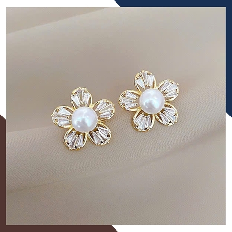 Set Ngọc Trai Bạc Hình Hoa 5 Cánh BTSNT159 – Điểm Nhấn Phong Cách Quý Cô