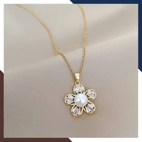 Set Ngọc Trai Bạc Hình Hoa 5 Cánh BTSNT159 – Điểm Nhấn Phong Cách Quý Cô