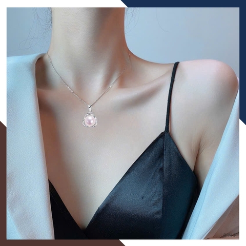 Set Dây Chuyền, Nhẫn Ngọc Trai Bạc Xi Bạch Kim BTSNT150 – Vẻ Đẹp Thuần Khiết Từ Thiên Nhiên