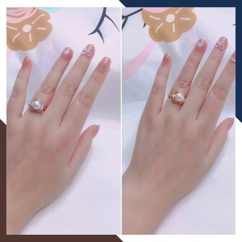 Set Dây Chuyền, Nhẫn Ngọc Trai Bạc Xi Bạch Kim BTSNT150 – Vẻ Đẹp Thuần Khiết Từ Thiên Nhiên