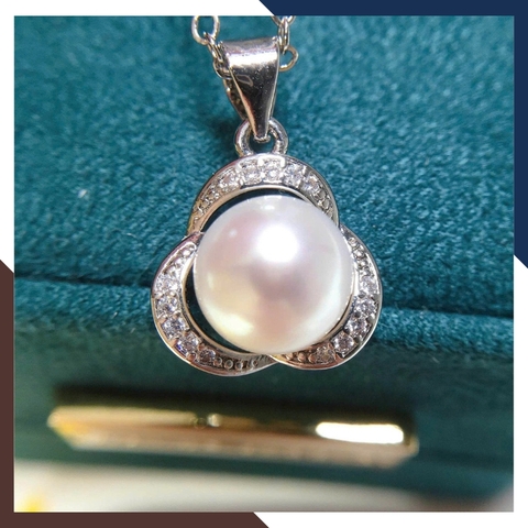 Set Dây Chuyền, Nhẫn Ngọc Trai Bạc Xi Bạch Kim BTSNT150 – Vẻ Đẹp Thuần Khiết Từ Thiên Nhiên