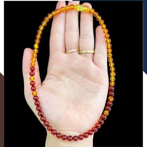 Set vòng cổ, vòng tay hổ phách cho bé mã AC260