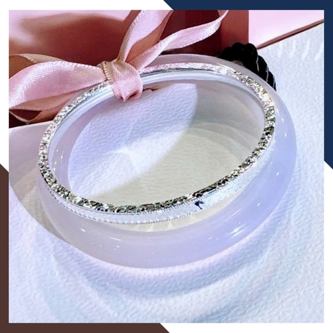 Set 2 Vòng Tay LTBN96 -  Vòng Tay Bạc Kết Hợp Vòng Đá Mắt Mèo Sang Chảnh Cho Nữ