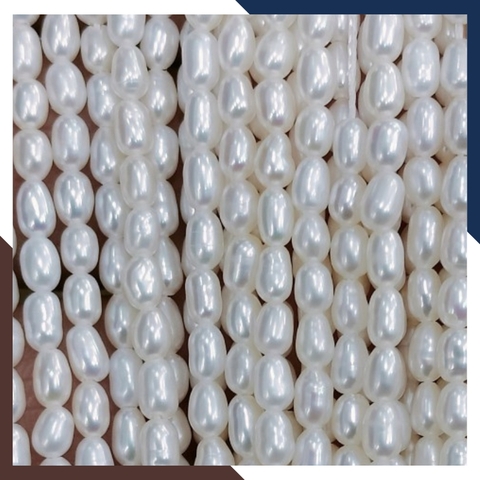 Sỉ chuỗi ngọc trai gạo size 4-5mm để làm vòng cổ vòng tay mã AC280