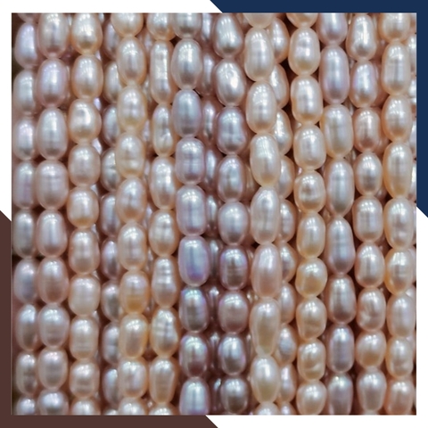 Sỉ chuỗi ngọc trai gạo size 4-5mm để làm vòng cổ vòng tay mã AC280