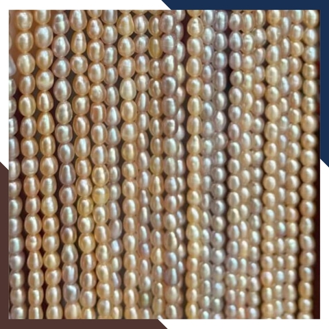 Sỉ chuỗi ngọc trai gạo size 5-6mm để làm vòng cổ vòng tay mã AC185