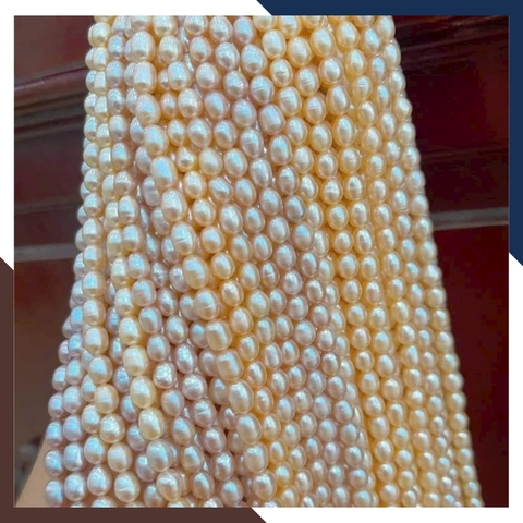 Sỉ chuỗi ngọc trai gạo size 8-9mm để làm vòng cổ vòng tay mã AC210
