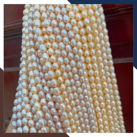Sỉ chuỗi ngọc trai gạo size 8-9mm để làm vòng cổ vòng tay mã AC210