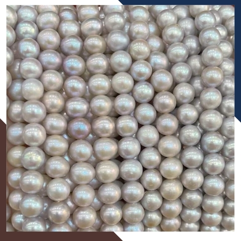 Sỉ ngọc trai cao cấp dạng chuỗi nguyên liệu 8-9mm làm vòng cổ vòng tay mã AC500