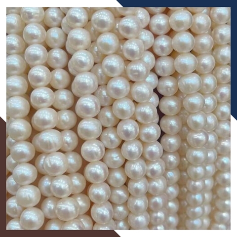 Sỉ ngọc trai  dạng chuỗi nguyên liệu 8-9mm làm vòng cổ vòng tay mã AC410