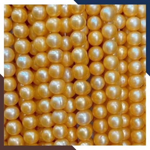 Sỉ ngọc trai vàng dạng chuỗi nguyên liệu để làm vòng cổ vòng tay mã AC310
