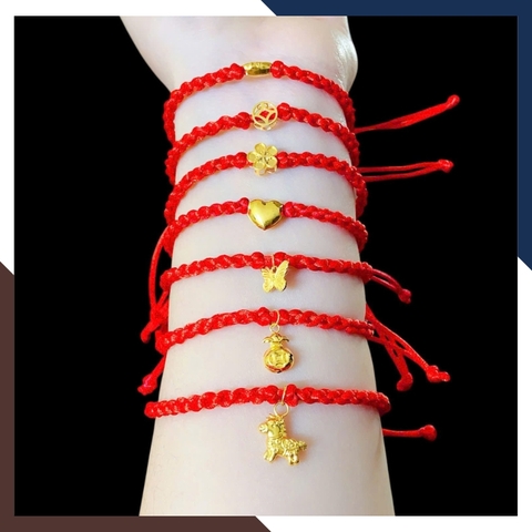 VCHV108 – Vòng Dây Điều Chỉnh Charm Ngựa Vàng 10K 8,5 Li Đúc Nguyên Khối