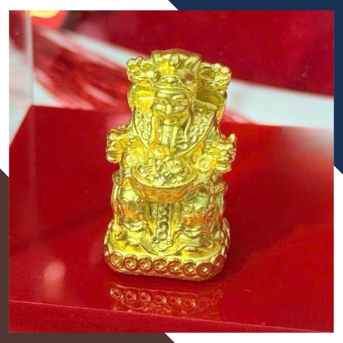 Tượng Thần Tài Vàng 24k 9999 Mã QTV26 – Vật Phẩm Phong Thuỷ Chiêu Tài, Đón Lộc Cả Năm