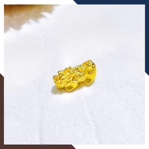 Tỳ Hưu Vàng 24k, Charm Tỳ Hưu Vàng 9999 Nhiều Size Mã CHARMV125