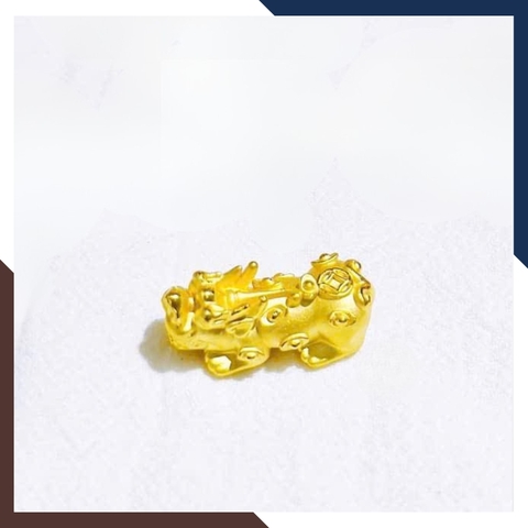 Tỳ Hưu Vàng 24k, Charm Tỳ Hưu Vàng 9999 Nhiều Size Mã CHARMV125