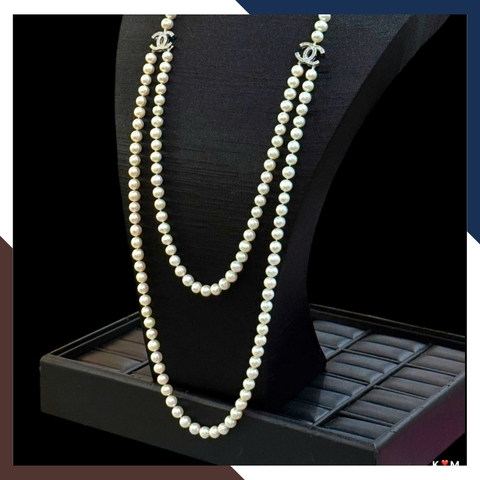 VCNT185 – Chuỗi Hai Trục Ngọc Trai Dáng Rủ, Tối Ưu Cân Đối Cổ & Thân Trên