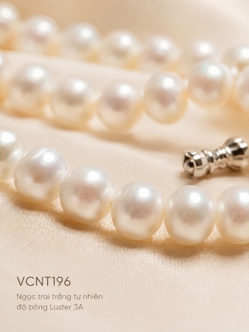 Vòng Cổ Ngọc Trai VCNT196 – Chuỗi Ngọc Trai Trơn 8–9mm Thanh Lịch, Sang Trọng Và Bền Đẹp Theo Thời Gian