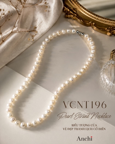 Vòng Cổ Ngọc Trai VCNT196 – Chuỗi Ngọc Trai Trơn 8–9mm Thanh Lịch, Sang Trọng Và Bền Đẹp Theo Thời Gian