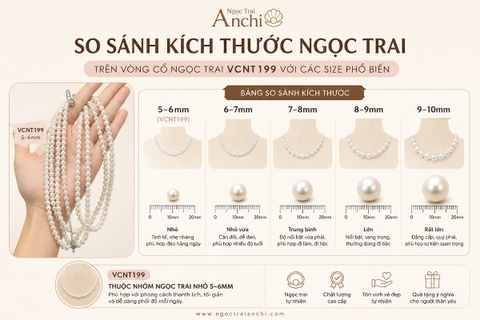 Vòng Cổ Ngọc Trai VCNT199 – Ngọc Trai Hạt Nhỏ 5–6mm Thanh Lịch, Dễ Đeo Mỗi Ngày