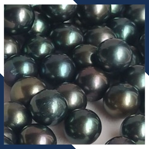 Viên ngọc trai đen 7.5mm - 8mm, hạt ngọc trai thật nuôi nước ngọt tự nhiên tròn xoe, không tỳ vết