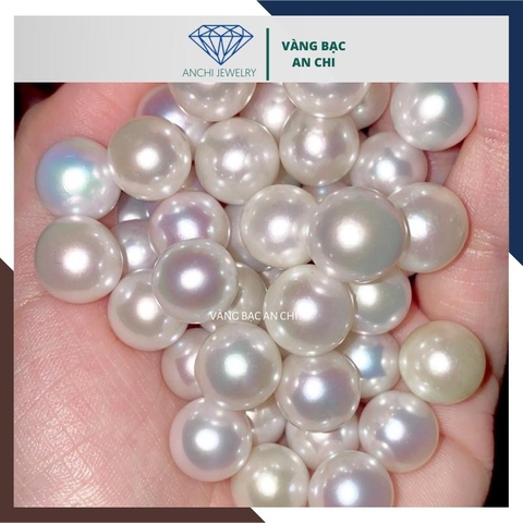 Viên ngọc trai nước ngọt tự nhiên 9ly - 10ly màu trắng. bỏ sỉ toàn quốc