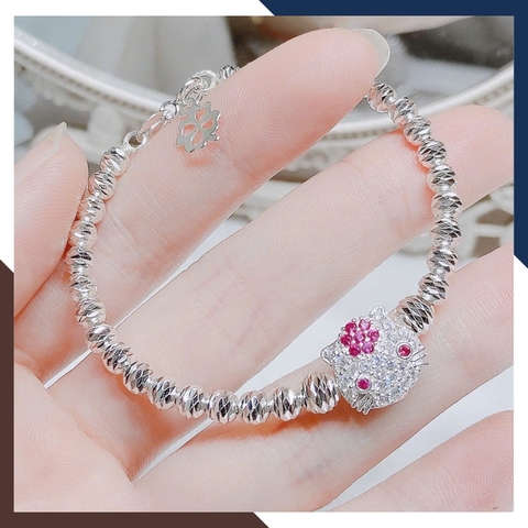 Vòng Bạc Cho Bé Gái Hình Hello Kitty LTBCB027 – Điệu Đà Như Công Chúa