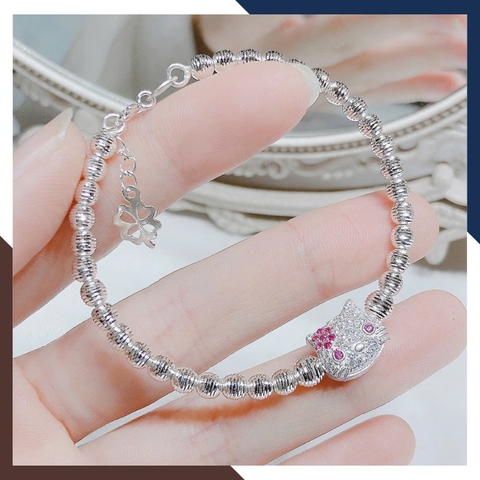 Vòng Bạc Cho Bé Gái Hình Hello Kitty LTBCB027 – Điệu Đà Như Công Chúa