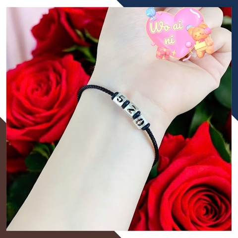 Vòng Charm Bạc Số 520 VCB05 – Mật Mã “Anh Yêu Em”, Quà Tặng Nàng Thay Lời Muốn Nói