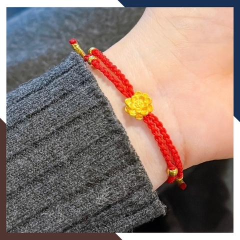 Vòng Charm Hoa Sen Vàng 24k Cho Nữ VCHV89