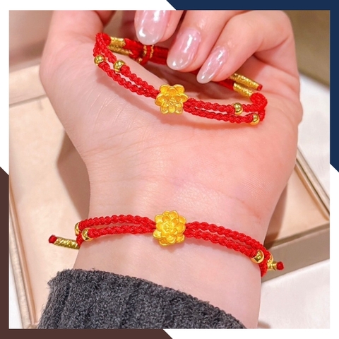 Vòng Charm Hoa Sen Vàng 24k Cho Nữ VCHV89