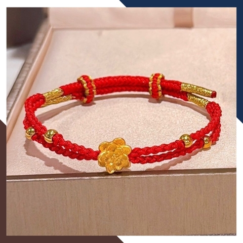 Vòng Charm Hoa Sen Vàng 24k Cho Nữ VCHV89