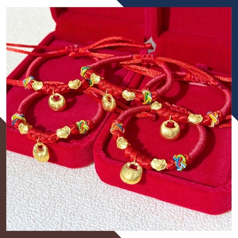 Vòng Charm Vàng 24k Cho Bé Đầy Tháng VCHV53