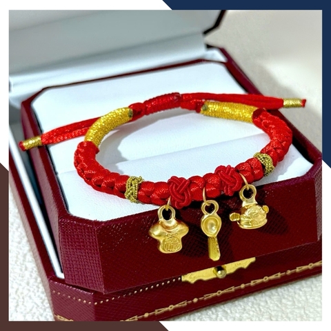 Vòng Charm Vàng 24k Cho Bé Đầy Tháng VCHV53