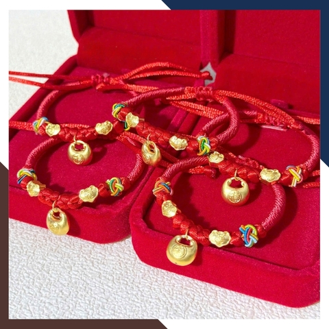 Vòng Charm Vàng 24k Cho Bé Đầy Tháng VCHV53