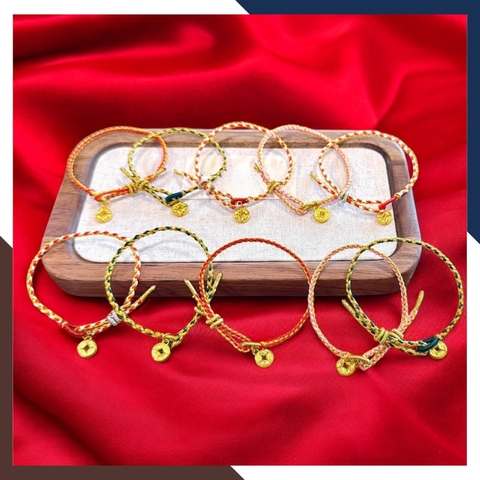 Vòng Charm Vàng 24k Đồng Xu Kim Tiền Tài Lộc Cho Nữ VCHV61