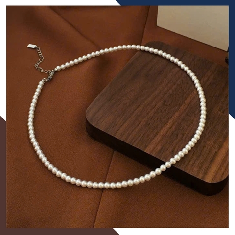 Vòng Cổ Choker Ngọc Trai Hạt Nhỏ 4-5mm VCNT137 - Thiết Kế Trẻ Trung, Nhẹ Nhàng & Thanh Thoát