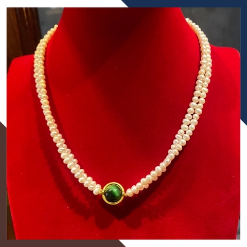 Vòng cổ ngọc trai 2 vòng đôi có mặt cho nữ trẻ đẹp mã 56AC652